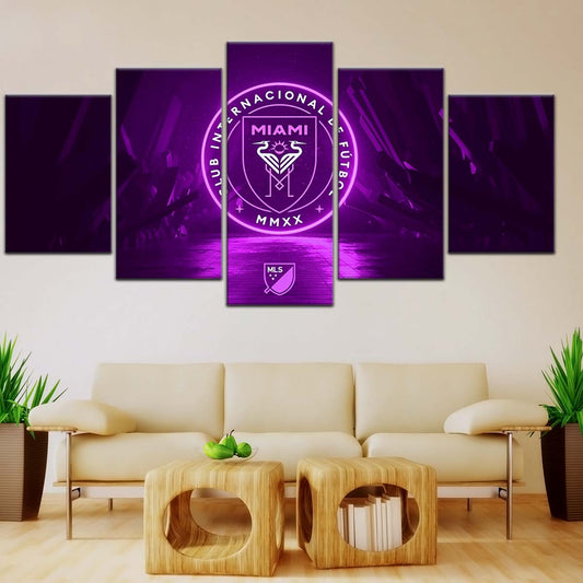Soccer Wall Art - FB5052 - Inter Miami CF - Soccer Poster - Soccer Canvas