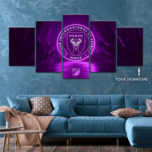 Soccer Wall Art - FB5052 - Inter Miami CF - Soccer Poster - Soccer Canvas