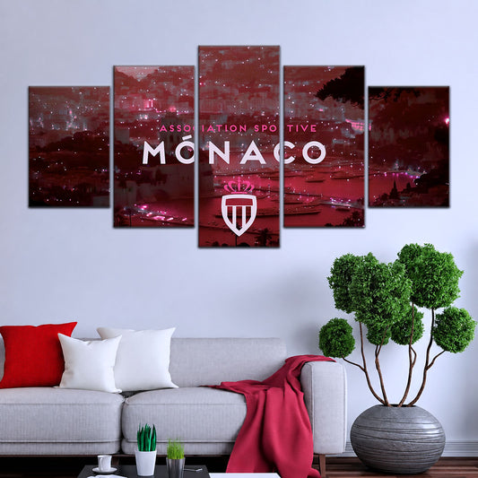 Soccer Wall Art - FB5065 - AS Monaco FC - Soccer Poster - Soccer Canvas