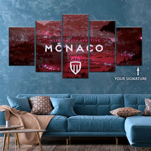 Soccer Wall Art - FB5065 - AS Monaco FC - Soccer Poster - Soccer Canvas