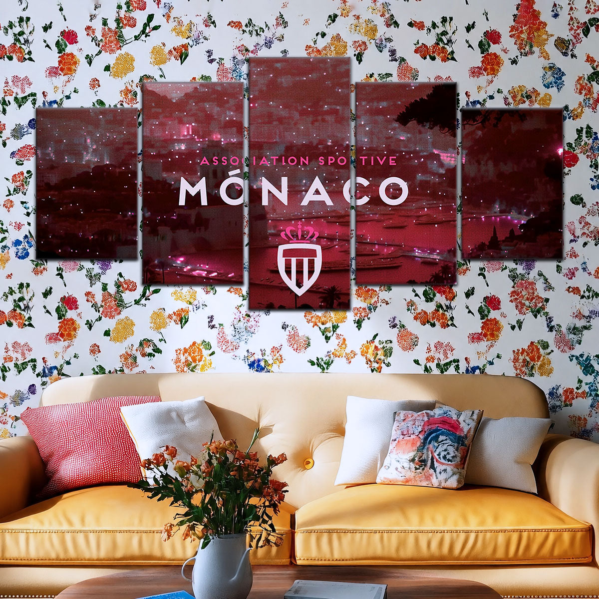 Soccer Canvas Wall Art - FB5065 - AS Monaco FC