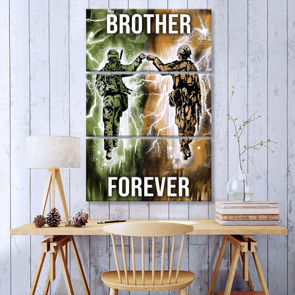 Soldier - 3 Piece Wall Art - SD043 - Brother Forever - Army - Marine - Soldier Canvas