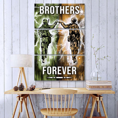 Soldier - 3 Piece Wall Art - SD044 - Brothers Forever - Army - Marine - Soldier Canvas