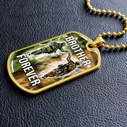 Soldier - SDDL001 - Brother Forever - Army - Marine - Soldier Dog Tag - Military Ball Chain - Luxury Dog Tag