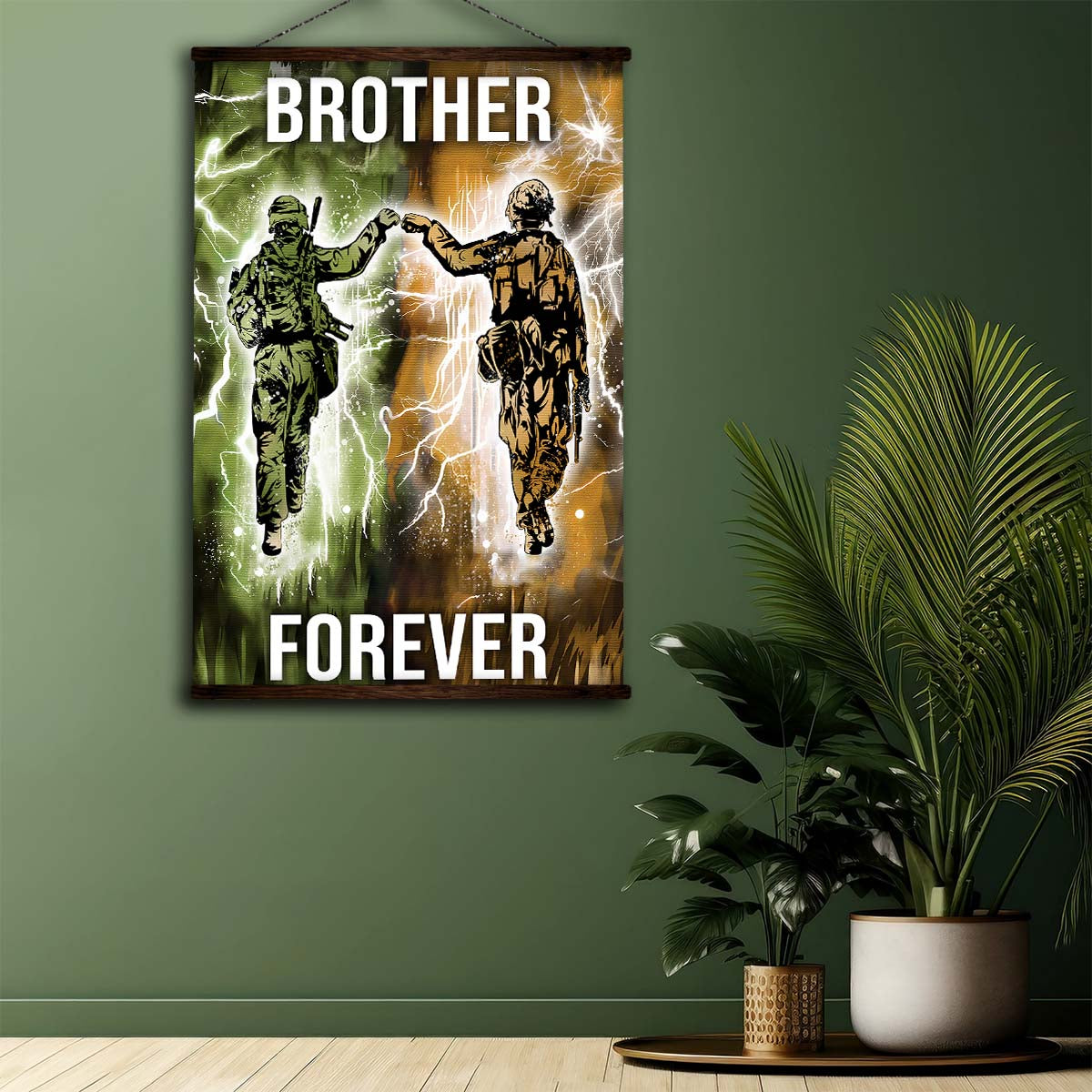 Soldier Wall Art - Soldier Poster - Soldier Canvas - Brother Forever - Army - Marine - SD043 - Vertical Poster - Vertical Canvas