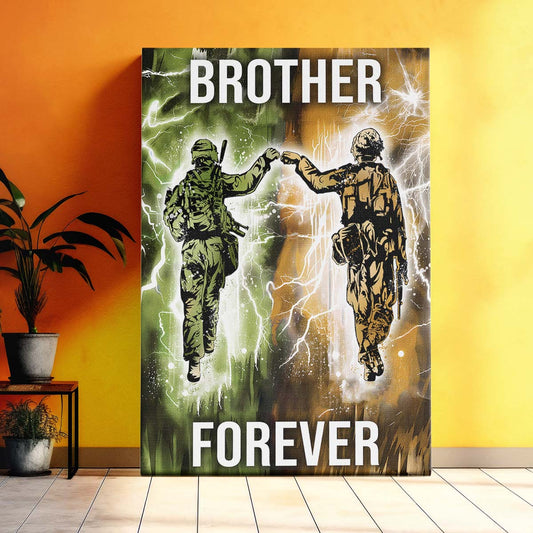 Soldier Wall Art - Soldier Poster - Soldier Canvas - Brother Forever - Army - Marine - SD043 - Vertical Poster - Vertical Canvas