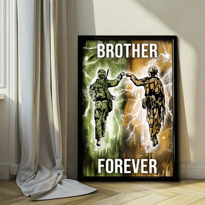Soldier Wall Art - Soldier Poster - Soldier Canvas - Brother Forever - Army - Marine - SD043 - Vertical Poster - Vertical Canvas