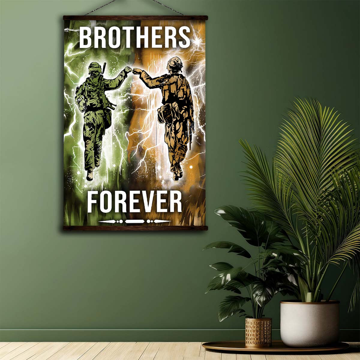 Soldier Wall Art - Soldier Poster - Soldier Canvas - Brothers Forever - Army - Marine - SD044 - Vertical Poster - Vertical Canvas
