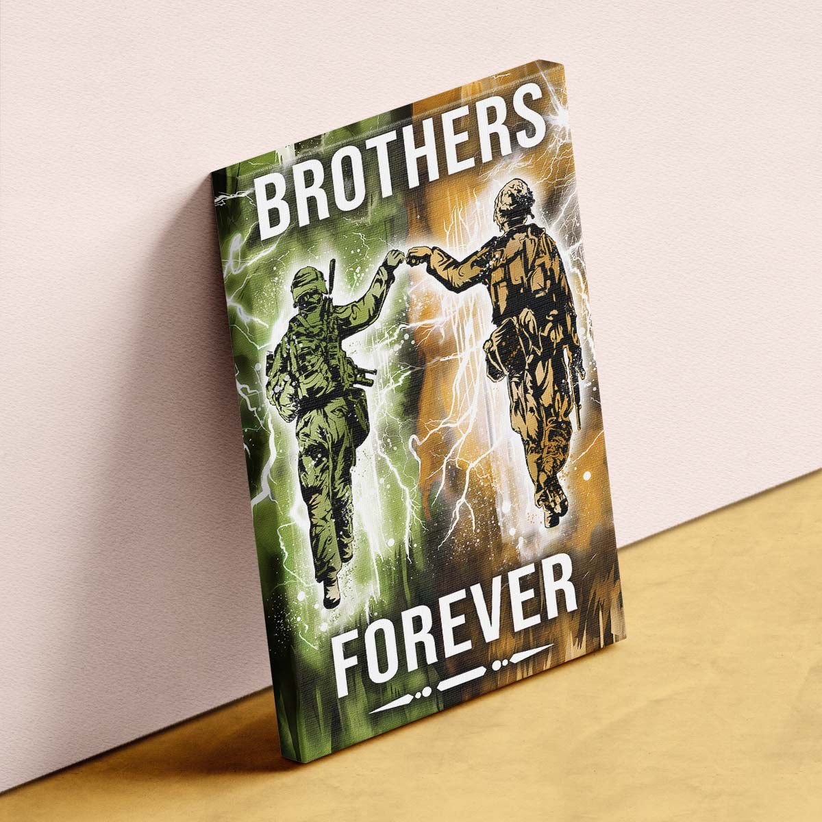 Soldier Wall Art - Soldier Poster - Soldier Canvas - Brothers Forever - Army - Marine - SD044 - Vertical Poster - Vertical Canvas