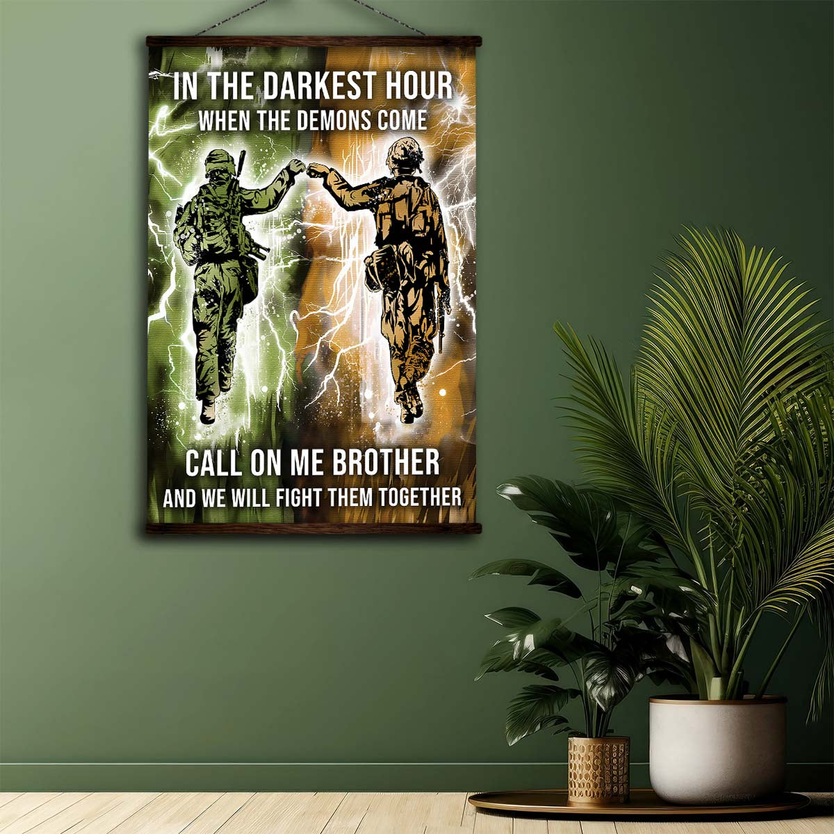 Soldier Wall Art - Soldier Poster - Soldier Canvas - Call On me Brother - Army - Marine - SD042 - Vertical Poster - Vertical Canvas