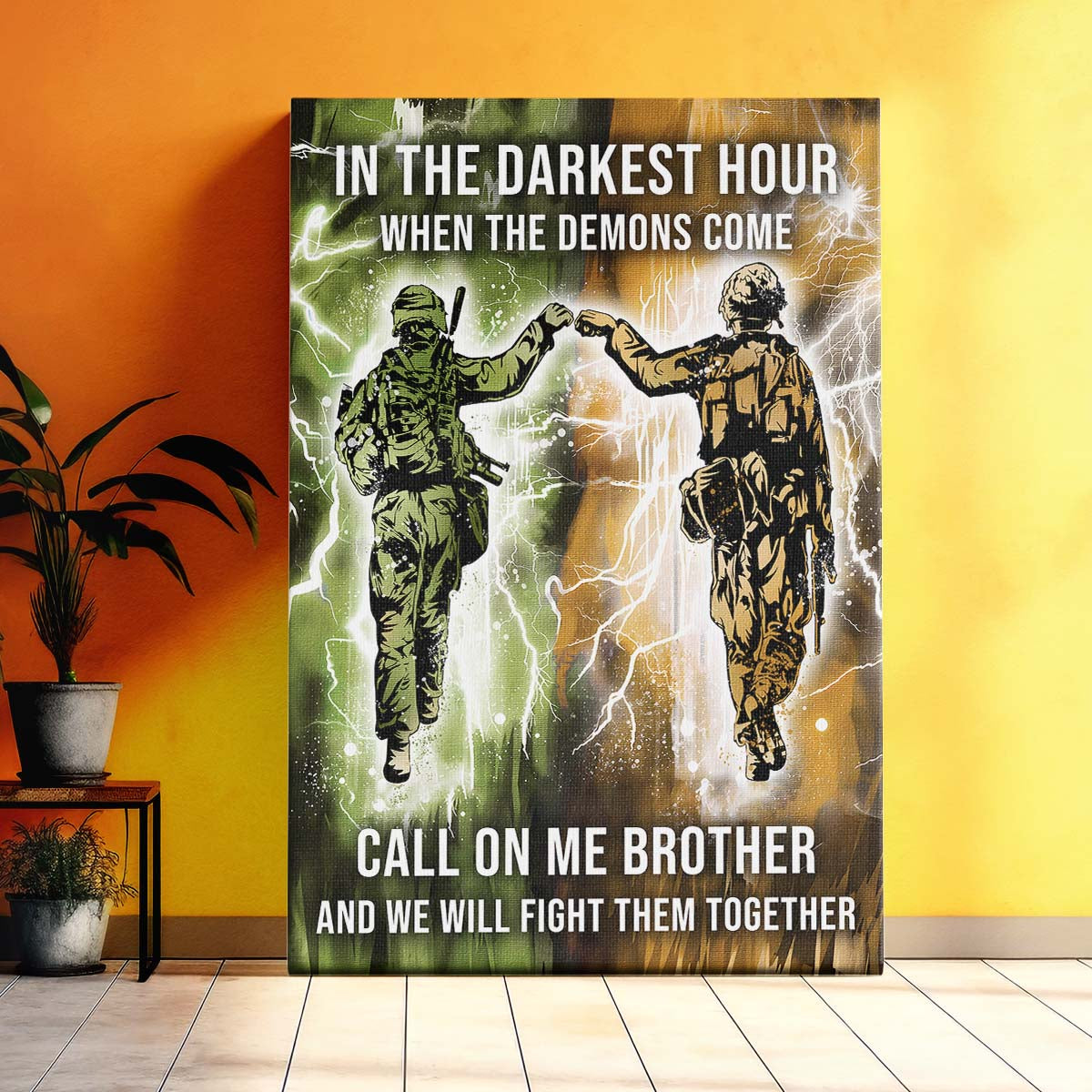 Soldier Wall Art - Soldier Poster - Soldier Canvas - Call On me Brother - Army - Marine - SD042 - Vertical Poster - Vertical Canvas
