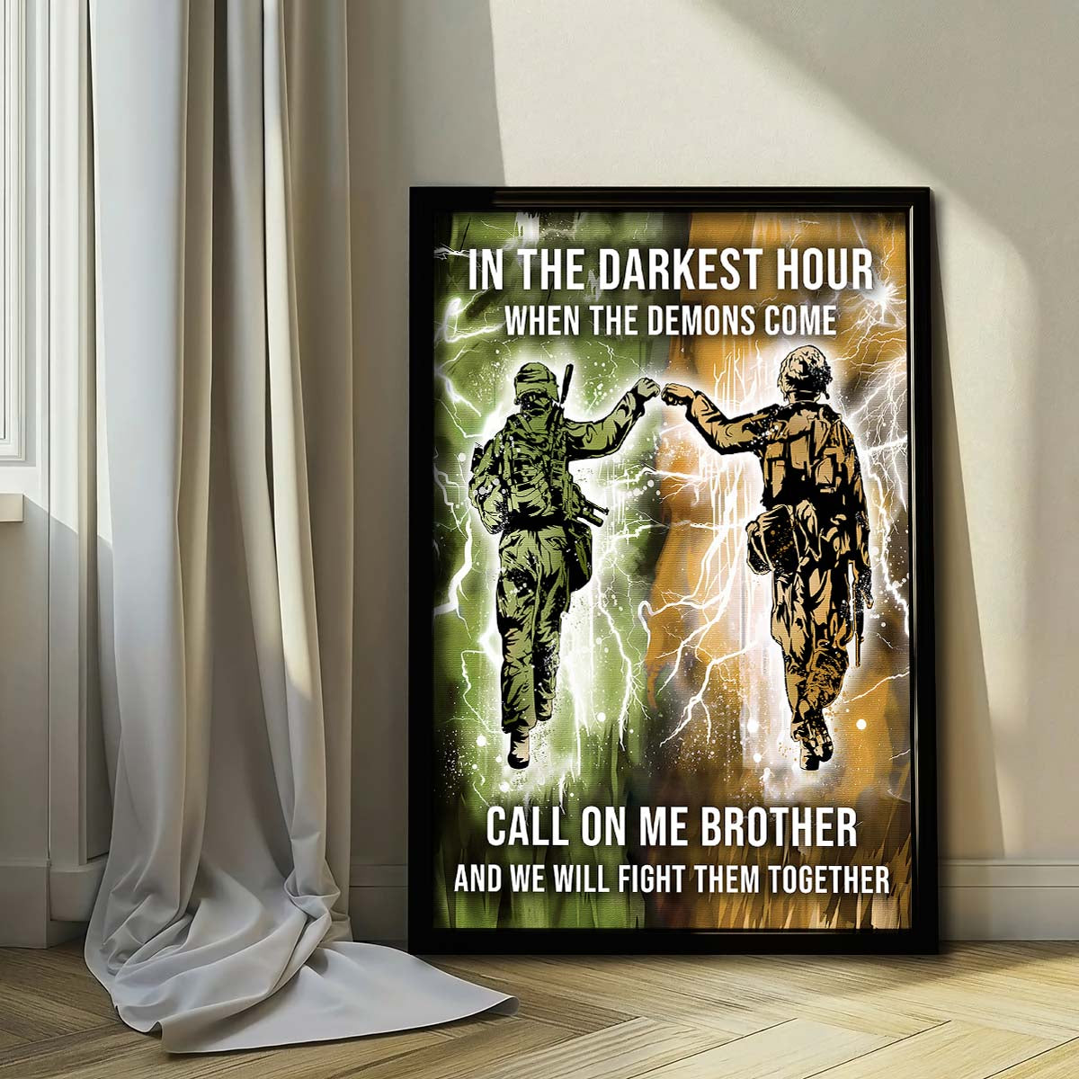 Soldier Wall Art - Soldier Poster - Soldier Canvas - Call On me Brother - Army - Marine - SD042 - Vertical Poster - Vertical Canvas