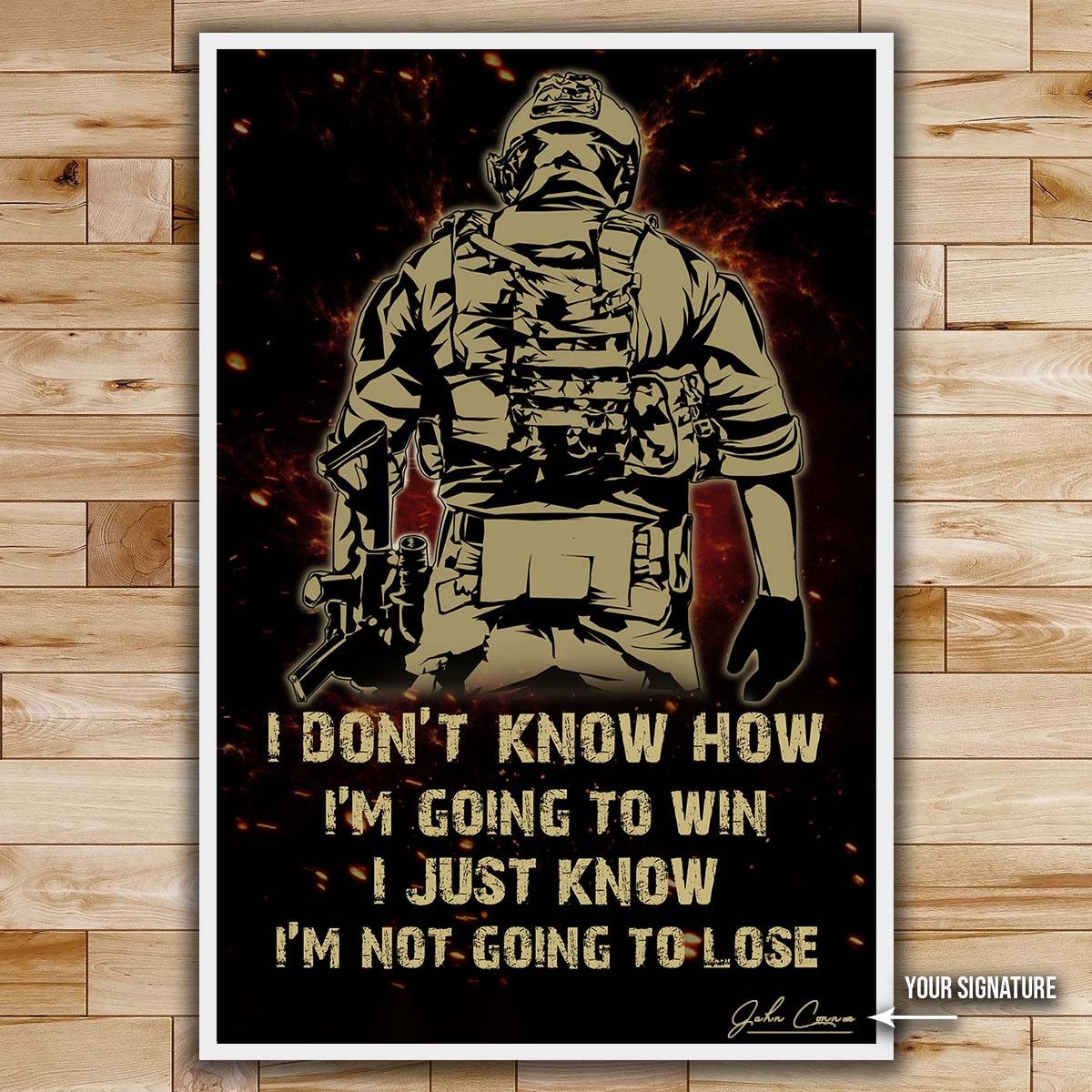 Soldier Wall Art - Soldier Poster - Soldier Canvas - I Don't Know How I'm Going To Win - I'm Just Know I’m Not Going To Lose - Army - Marine - SD037 - Vertical Poster - Vertical Canvas
