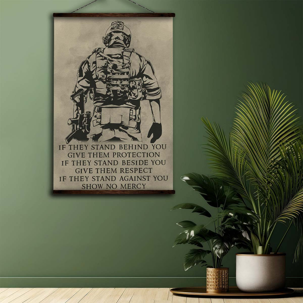 Soldier Wall Art - Soldier Poster - Soldier Canvas - IF - Show No Mercy - Army - Marine - SD018 - Vertical Poster - Vertical Canvas
