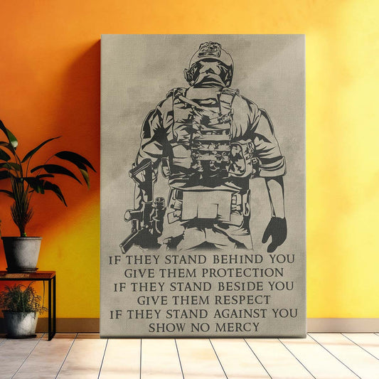 Soldier Wall Art - Soldier Poster - Soldier Canvas - IF - Show No Mercy - Army - Marine - SD018 - Vertical Poster - Vertical Canvas