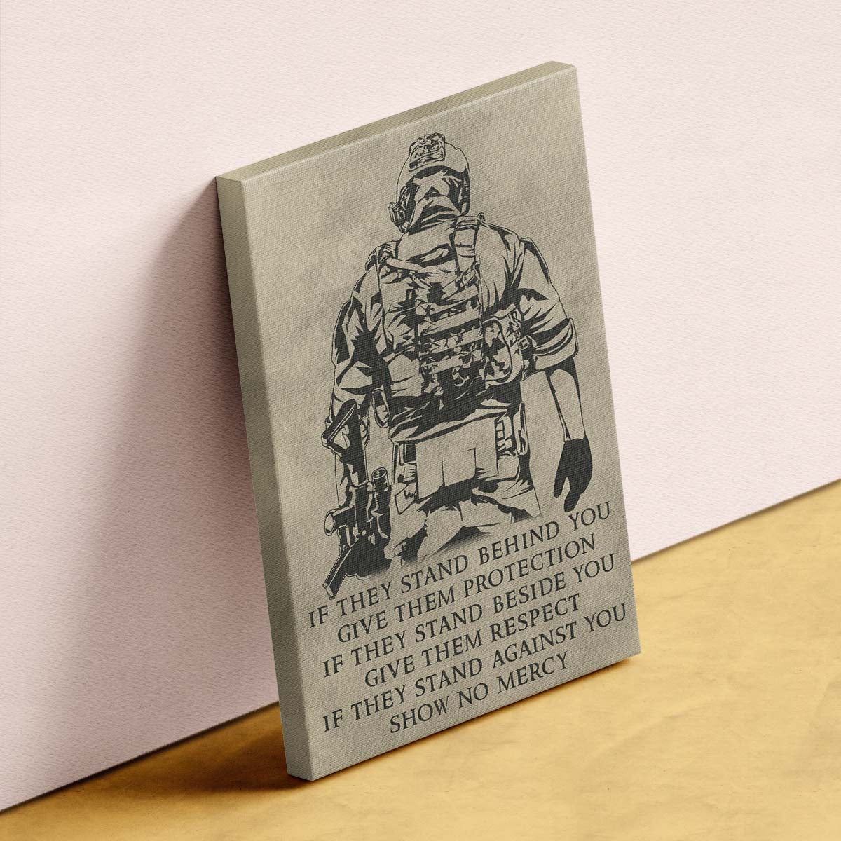 Soldier Wall Art - Soldier Poster - Soldier Canvas - IF - Show No Mercy - Army - Marine - SD018 - Vertical Poster - Vertical Canvas