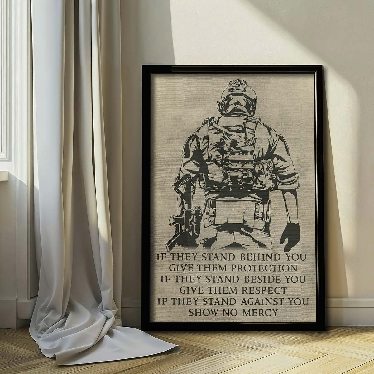 Soldier Wall Art - Soldier Poster - Soldier Canvas - IF - Show No Mercy - Army - Marine - SD018 - Vertical Poster - Vertical Canvas