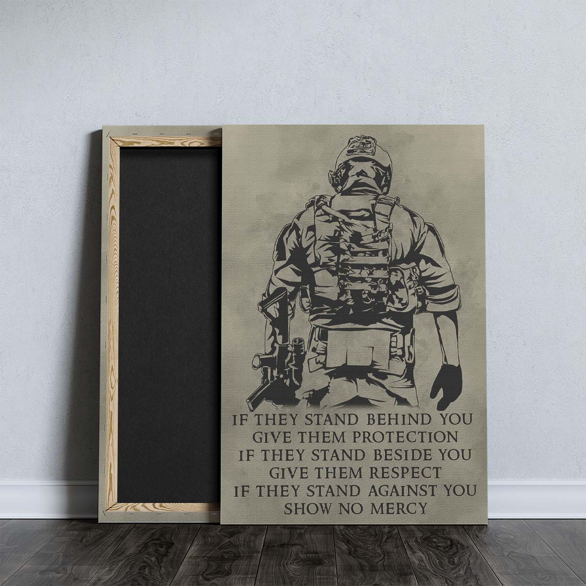 Soldier Wall Art - Soldier Poster - Soldier Canvas - IF - Show No Mercy - Army - Marine - SD018 - Vertical Poster - Vertical Canvas