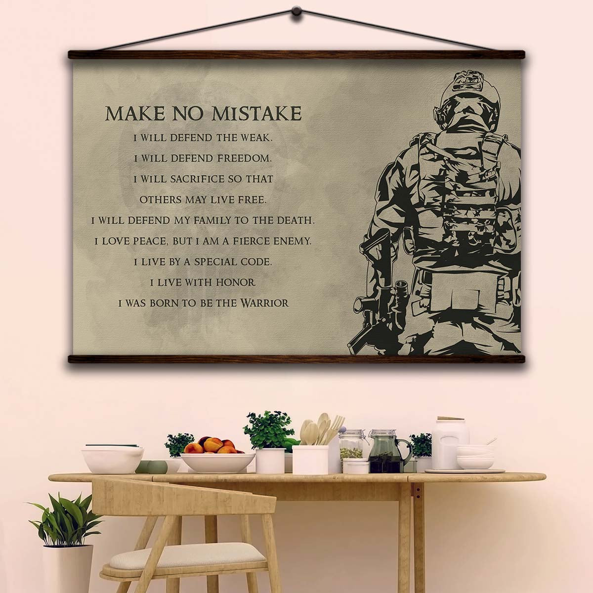 Soldier Wall Art - Soldier Poster - Soldier Canvas - Make No Mistake - Army - Marine - SD015 - Horizontal Poster - Horizontal Canvas
