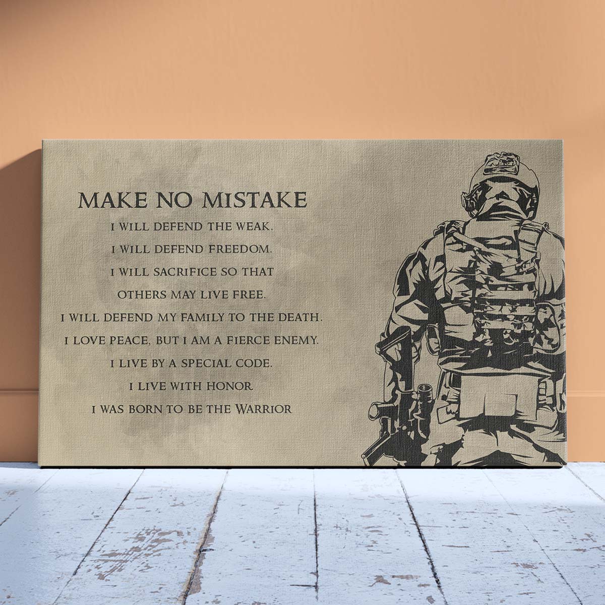 Soldier Wall Art - Soldier Poster - Soldier Canvas - Make No Mistake - Army - Marine - SD015 - Horizontal Poster - Horizontal Canvas