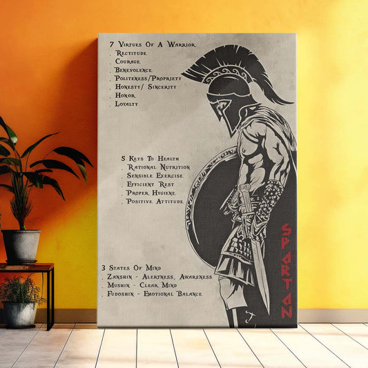 Spartan Wall Art - Spartan Poster - Spartan Canvas - 753 CODE - WA002 - Spartan Warrior - Vertical Poster - Vertical Canvas