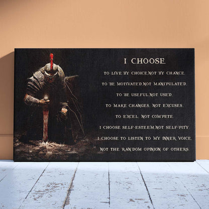 Spartan Wall Art - Spartan Poster - Spartan Canvas - I Choose - WA024 - Spartan Warrior - Horizontal Poster - Horizontal Canvas
