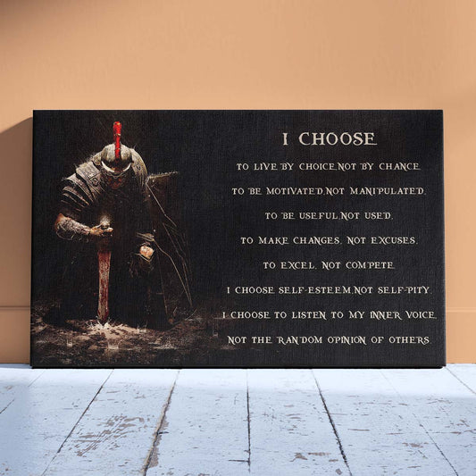 Spartan Wall Art - Spartan Poster - Spartan Canvas - I Choose - WA024 - Spartan Warrior - Horizontal Poster - Horizontal Canvas