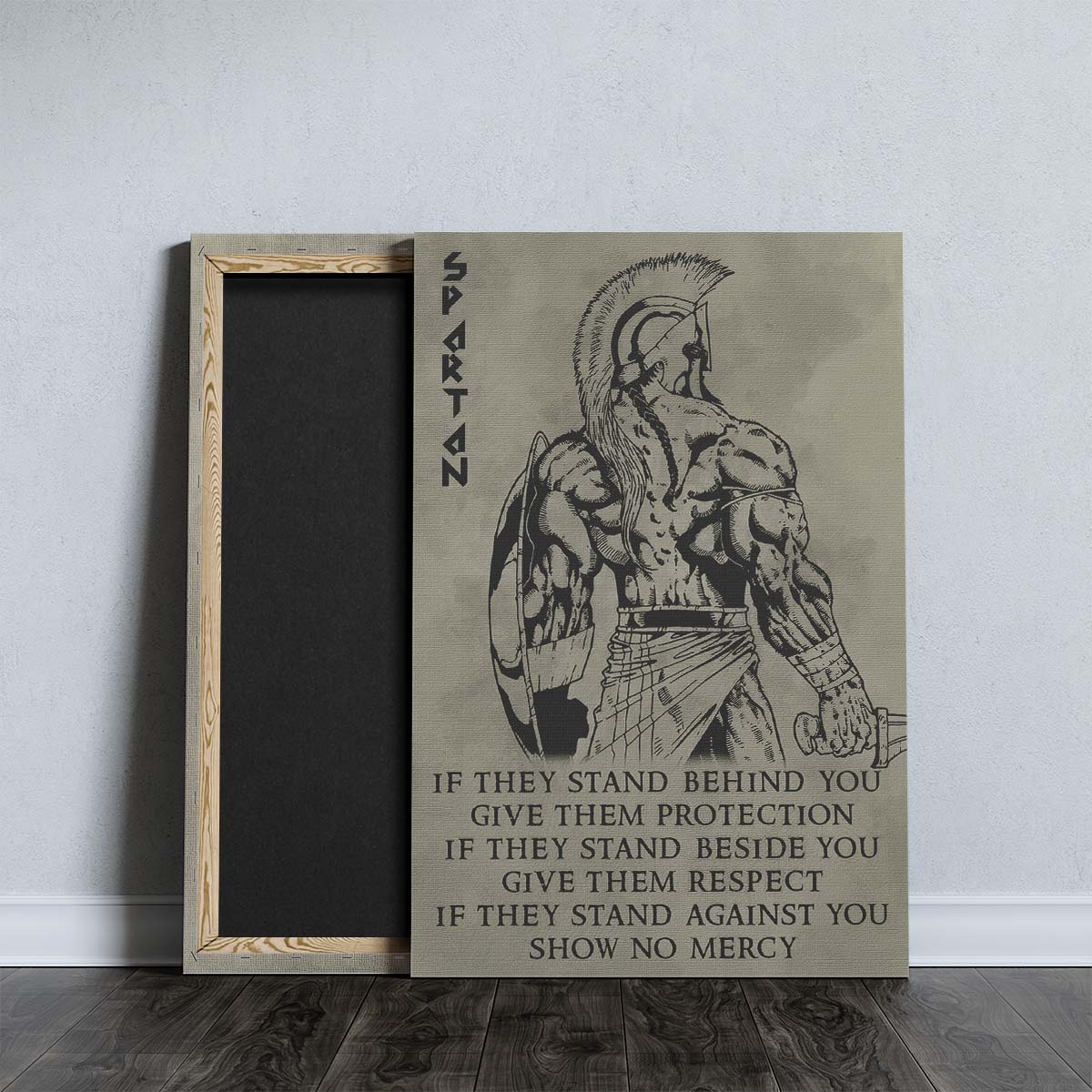 Spartan Wall Art - Spartan Poster - Spartan Canvas - IF - Show No Mercy - WA067 - Spartan Warrior - Vertical Poster - Vertical Canvas