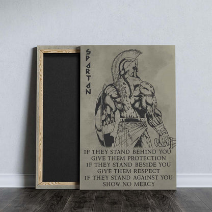 Spartan Wall Art - Spartan Poster - Spartan Canvas - IF - Show No Mercy - WA067 - Spartan Warrior - Vertical Poster - Vertical Canvas