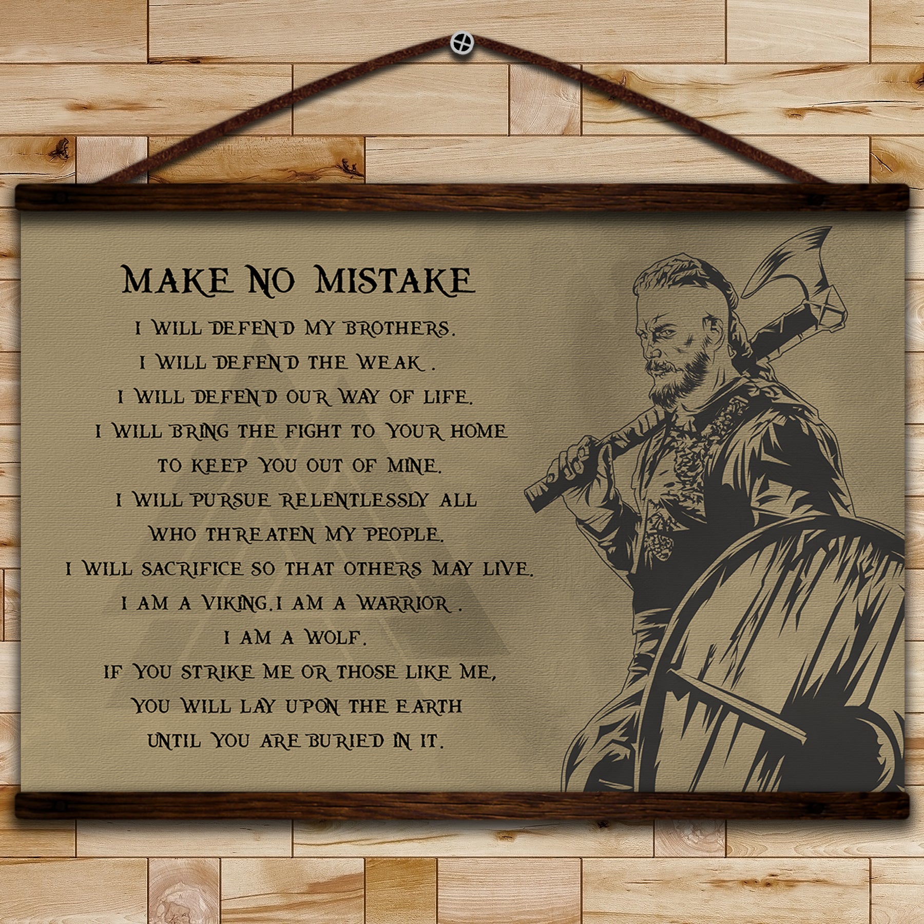 VK020 - Make No Mistake - English - Ragnar - Viking Poster
