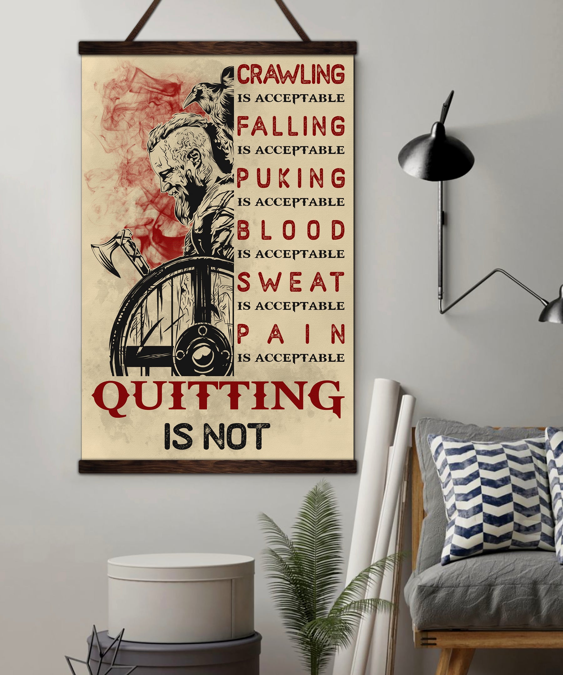 VK047 - Quitting Is Not - Ragnar - Viking Poster