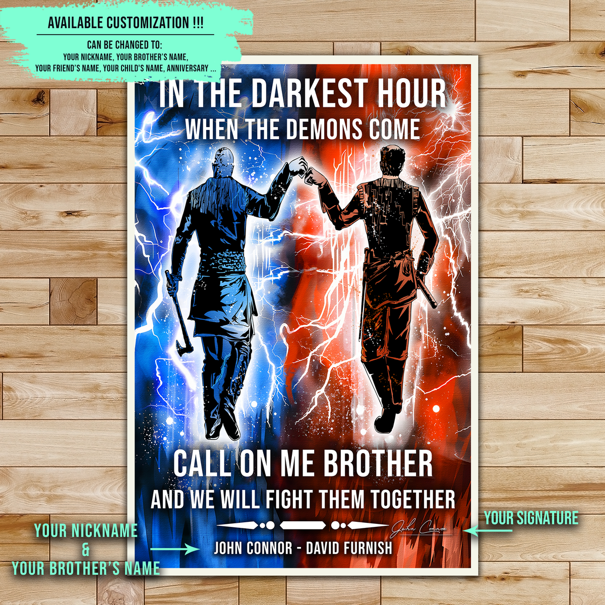 VK061 - Call On me Brother - Ragnar Lothbrok - Floki - Vertical Poster - Vertical Canvas - Viking Poster - Viking Canvas