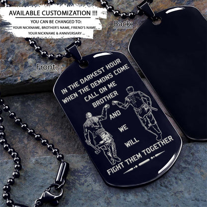 Viking Dog Tag - Call On Me Brother - Ragnar Lothbrok - Floki - Valhalla - Norse Mythology - Scandinavian - Viking Necklace - Engrave Dog Tag