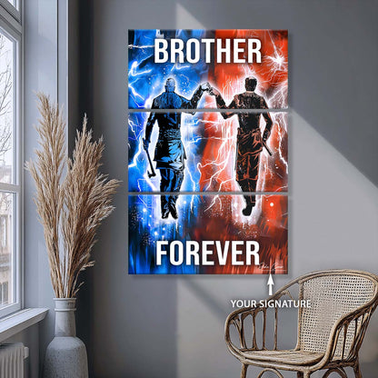 Viking - 3 Piece Wall Art - VK062 - Brother Forever - Ragnar Lothbrok - Floki - Viking Canvas