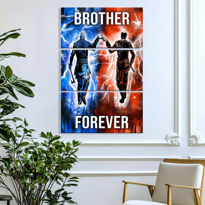 Viking - 3 Piece Wall Art - VK062 - Brother Forever - Ragnar Lothbrok - Floki - Viking Canvas