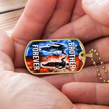 Viking - VKDL001 - Brother Forever - Ragnar Lothbrok - Floki - Viking Dog Tag - Military Ball Chain - Luxury Dog Tag