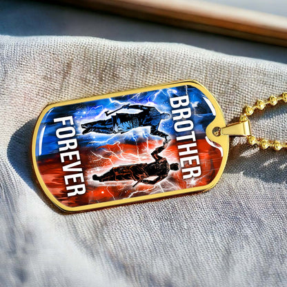 Viking - VKDL001 - Brother Forever - Ragnar Lothbrok - Floki - Viking Dog Tag - Military Ball Chain - Luxury Dog Tag