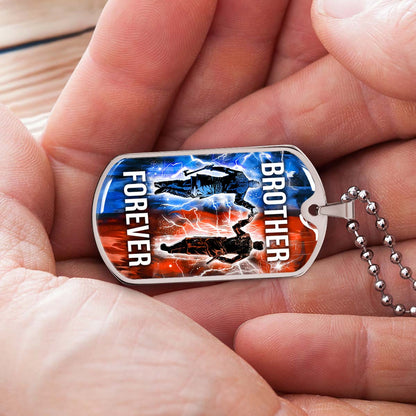 Viking - VKDL001 - Brother Forever - Ragnar Lothbrok - Floki - Viking Dog Tag - Military Ball Chain - Luxury Dog Tag