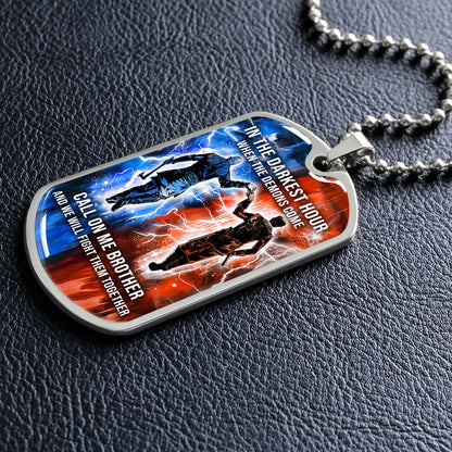 Viking - VKDL002 - Call On me Brother - Ragnar Lothbrok - Floki - Viking Dog Tag - Military Ball Chain - Luxury Dog Tag