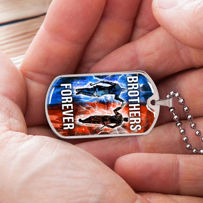 Viking - VKDL003 - Brothers Forever - Ragnar Lothbrok - Floki - Viking Dog Tag - Military Ball Chain - Luxury Dog Tag