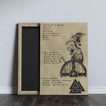 Viking Wall Art - Viking Poster - Viking Canvas - 7 5 3 CODE - Show No Mercy - VK044 - Vertical Poster - Vertical Canvas