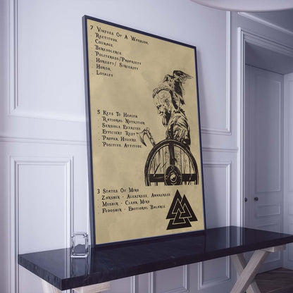 Viking Wall Art - Viking Poster - Viking Canvas - 7 5 3 CODE - Show No Mercy - VK044 - Vertical Poster - Vertical Canvas