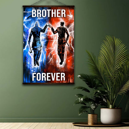Viking Wall Art - Viking Poster - Viking Canvas - Brother Forever - Ragnar Lothbrok - Floki - VK062 - Vertical Poster - Vertical Canvas