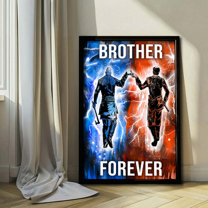 Viking Wall Art - Viking Poster - Viking Canvas - Brother Forever - Ragnar Lothbrok - Floki - VK062 - Vertical Poster - Vertical Canvas