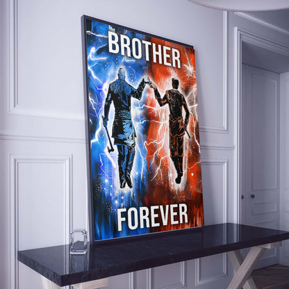 Viking Wall Art - Viking Poster - Viking Canvas - Brother Forever - Ragnar Lothbrok - Floki - VK062 - Vertical Poster - Vertical Canvas
