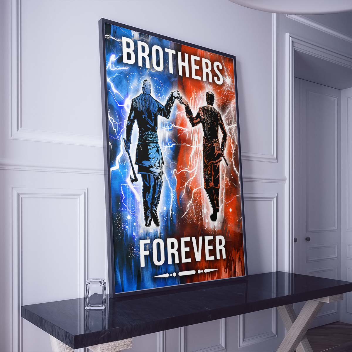 Viking Wall Art - Viking Poster - Viking Canvas - Brothers Forever - Ragnar Lothbrok - Floki - VK063 - Vertical Poster - Vertical Canvas