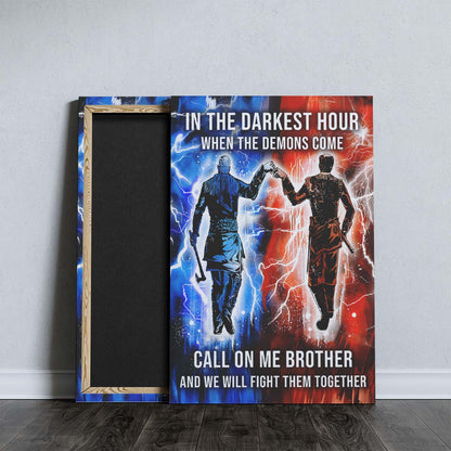 Viking Wall Art - Viking Poster - Viking Canvas - Call On me Brother - Ragnar Lothbrok - Floki - VK061 - Vertical Poster - Vertical Canvas