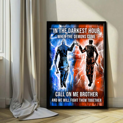 Viking Wall Art - Viking Poster - Viking Canvas - Call On me Brother - Ragnar Lothbrok - Floki - VK061 - Vertical Poster - Vertical Canvas