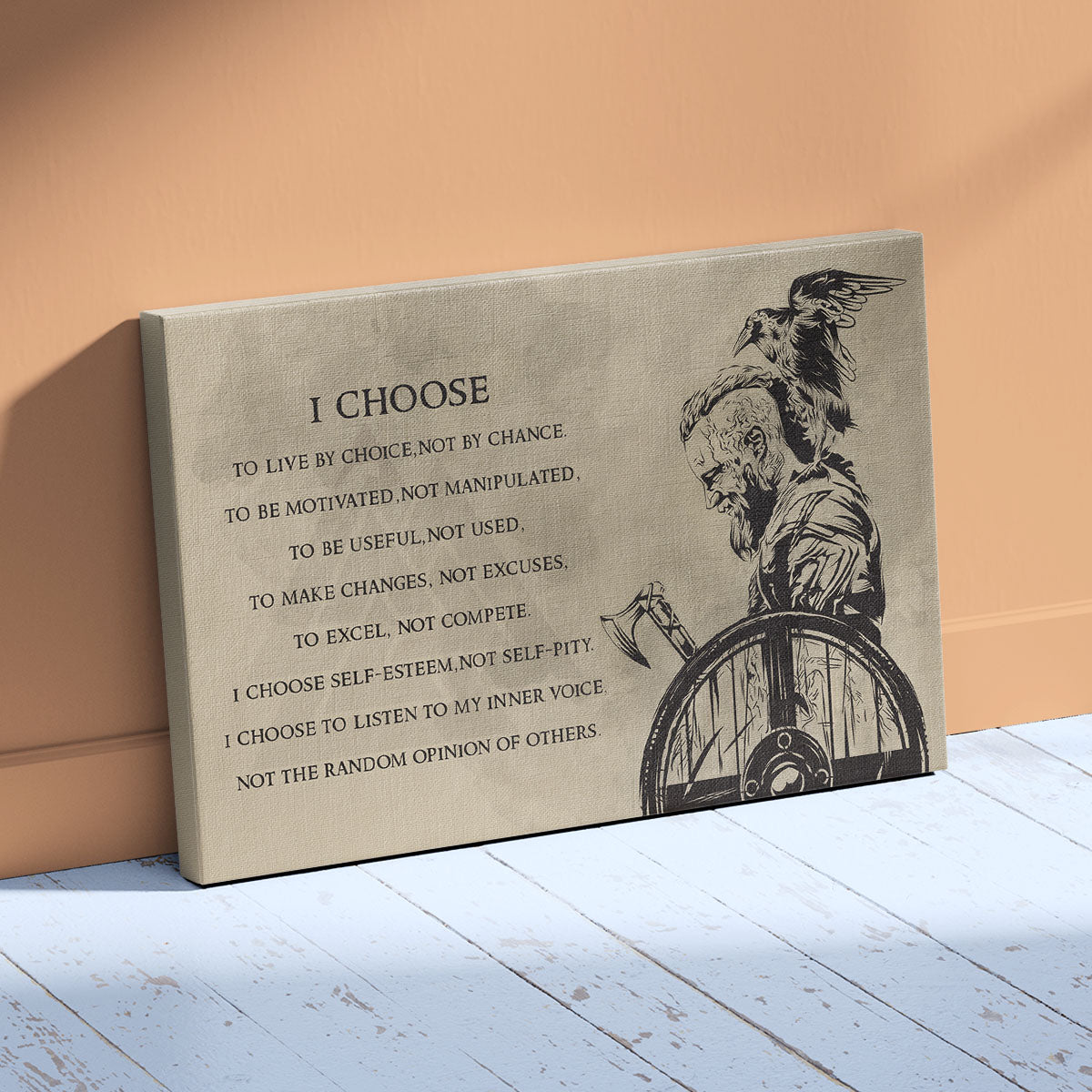 Viking Wall Art - Viking Poster - Viking Canvas - I Choose - Ragnar Lodbrok - VK040 - Horizontal Poster - Horizontal Canvas