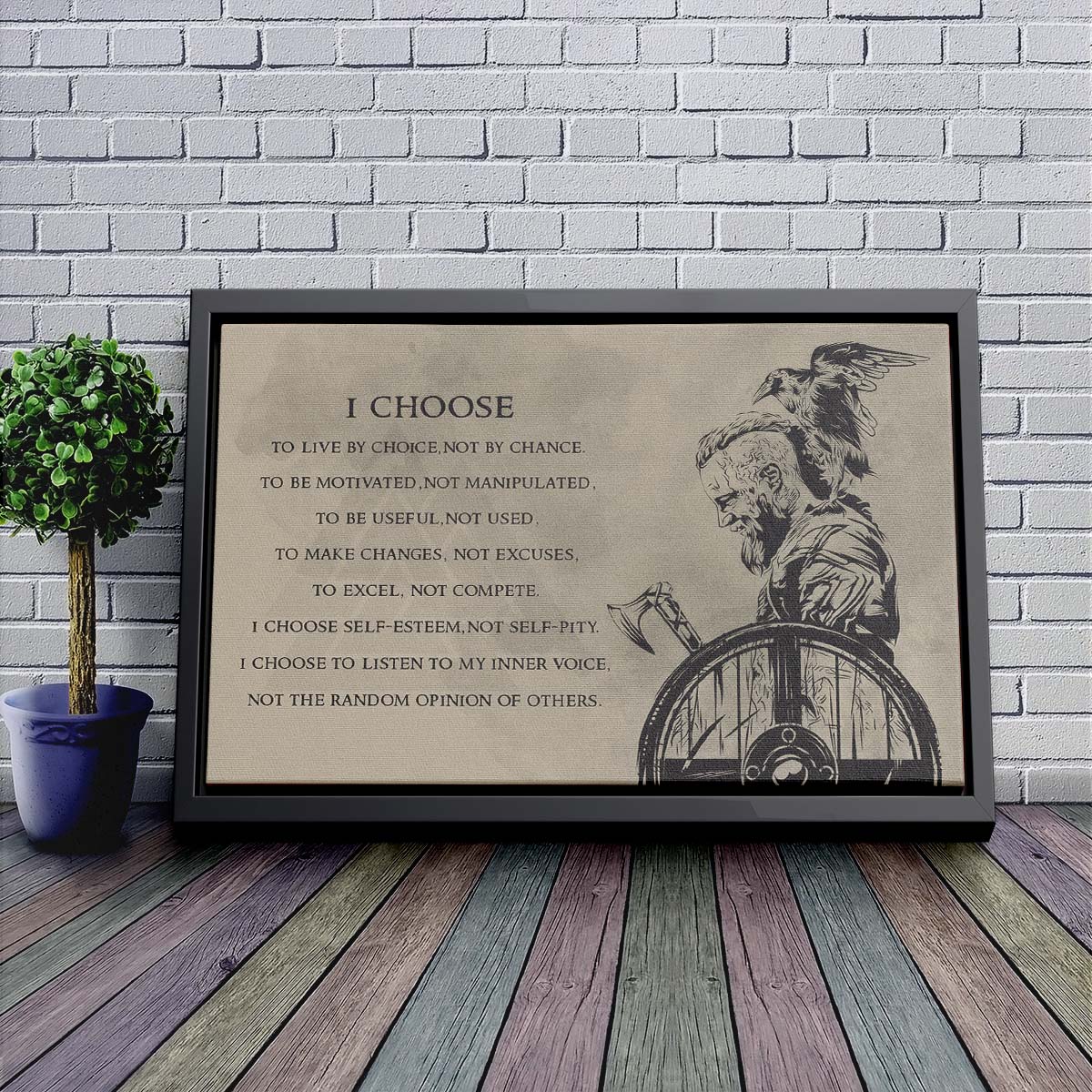 Viking Wall Art - Viking Poster - Viking Canvas - I Choose - Ragnar Lodbrok - VK040 - Horizontal Poster - Horizontal Canvas